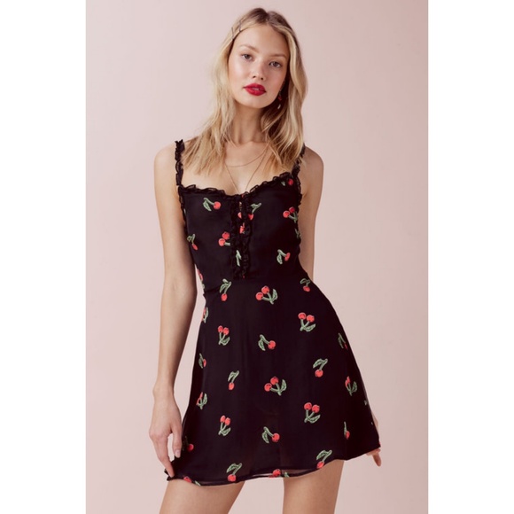 black cherry print dress